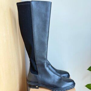 Stuart Weitzman City 25MM Leather Knee High Boots Black NEW